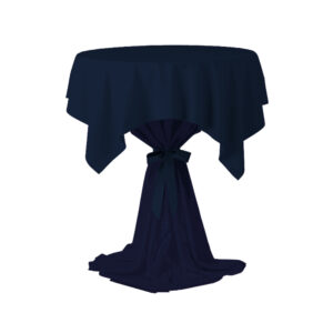 Statafelhoes met strik & napperon - DONKERBLAUW