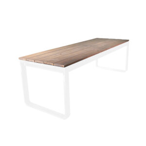 Flow Dinner White Wood Brown