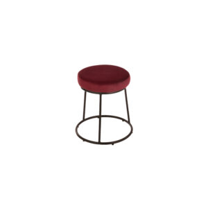June pouf black red