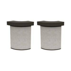 Barra Curved Black - Concrete (2 pcs)