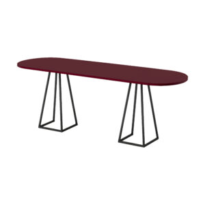 Stella high black burgundy oval