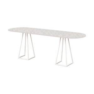 Stella high white stone look oval