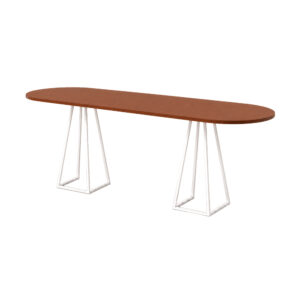 Stella high white walnut oval