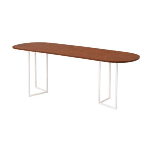 Taro high white walnut oval