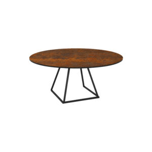 Stiene dinner black round rusty