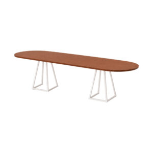 Stella dinner white walnut oval