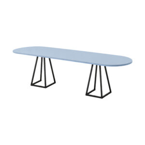 Stella dinner black light blue oval