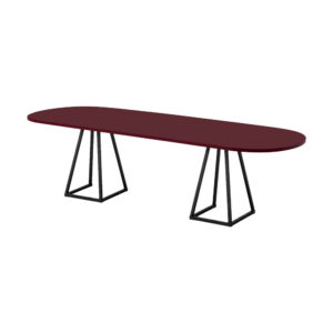Stella dinner black burgundy oval