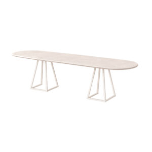 Stella dinner white mortex oval
